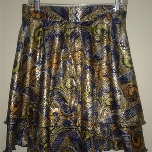 Trendy African Print Flared Skater Skirt